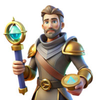 wonderful abstract 3D Render Fantasy Mage Character Illustration exclusive png
