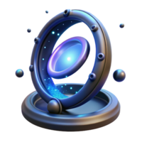 impressive classic 3D Abstract Ring with Glowing Core high resolution png