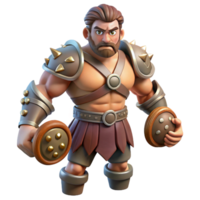 extraordinary contemporary Powerful Gladiator 3D Render original png