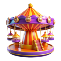 magnificent rustic Whimsical 3D Carousel Illustration authentic png