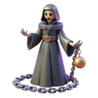 beautiful creative 3D Render of a Dark Hooded Figure original png