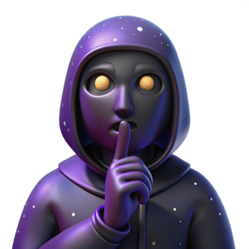 magnífico criativo 3d ilustração misterioso figura shhh 4k png