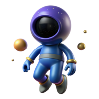 dramatic artistic 3D Render Astronaut in Space original png