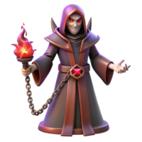 wonderful abstract Dark Wizard 3D Render detailed png