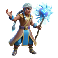 wonderful abstract 3D Render Fantasy Wizard Character professional png