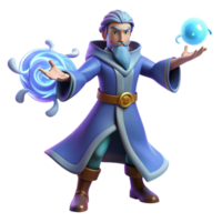 extraordinary rustic 3D Render Wizard Character Illustration original png