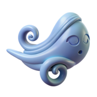 impressive abstract Whimsical 3D Render of a Cute Cartoon Wind high resolution png