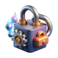 extraordinary modern Secure System Gear, Lock, and Data Encryption high resolution png