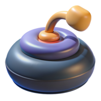 elegant artistic Abstract Curling Stone 3D Render of Colorful Game Piece original png