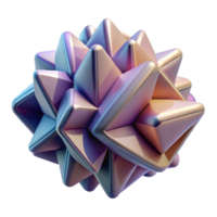 beautiful modern Abstract 3D Geometric Form Iridescent Polygonal Cluster high quality png