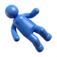 magnificent abstract 3D Blue Figure Poses, Animation, and Rendering detailed png