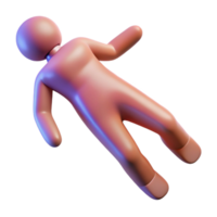 elegant traditional 3D Render of Abstract Figure in Freefall exclusive png