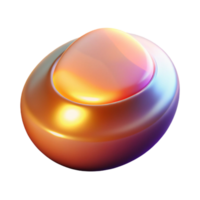 serene creative Abstract 3D Render Gradient Orb, Shiny Surface, Smooth Shapes 4K png