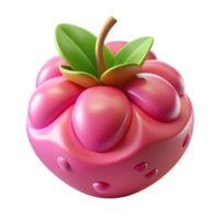 extraordinary creative 3D Render of a Pink Raspberry premium png