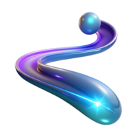 vibrant artistic Abstract 3D Render Shiny, Swirling, Gradient Forms exclusive png