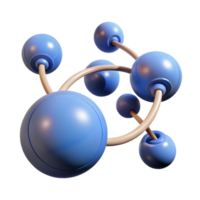 magnificent creative Abstract Molecular Structure 3D Rendering of Connected Spheres authentic png