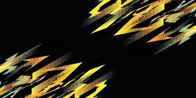 Grunge Sport Background with Orange and Blue Gradient Brush Strokes and Halftone Effect, for Banner or Poster Design vector