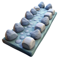 magnificent creative Abstract Stone and Marshmallow Path 3D Render 4K png