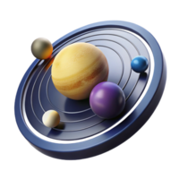 extraordinary artistic Planetary System Model Orbits, Celestial Bodies, Space Exploration authentic png