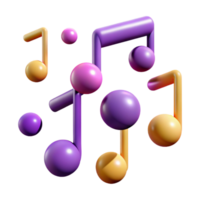magnificent abstract Abstract Music Notes 3D Render of Colorful Musical Symbols 4K png