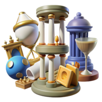 wonderful traditional Ancient Wonders A 3D Collection of Classical Architecture and Artifacts high quality png