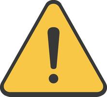Yellow triangular warning sign featuring a bold exclamation mark in a minimal flat design, symbolizing caution and alertness in art vector