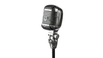 Classic microphone ready for a live performance png