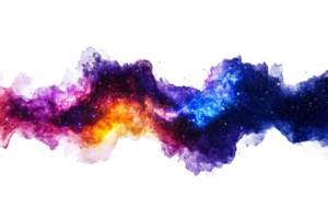 Colorful cosmic nebula in deep space view png