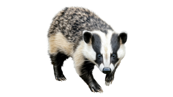 Badger walking on a white background png