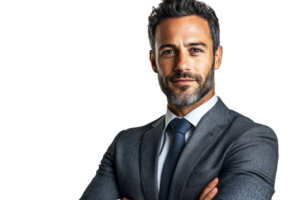 Confident business professional in formal attire png