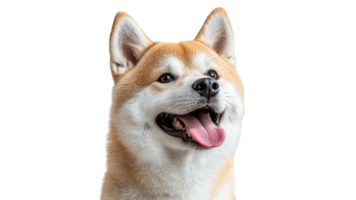 Happy shiba inu dog with bright expression png