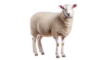 Sheep standing calmly in a bright setting png