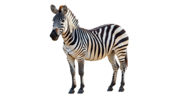 Zebra standing gracefully in natural habitat png
