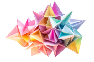 Creative colorful paper star decor png