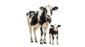 Cattle standing together in a farm setting png