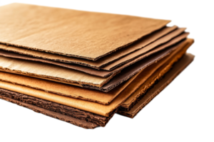 Stacked collection of cardboard sheets png
