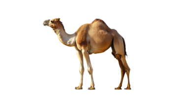 Camel in the sunlit desert png