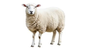 Sheep stands quietly near the pasture png
