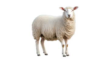 Fluffy sheep standing in a bright setting png