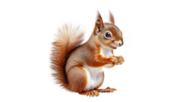 Squirrel sitting and eating in a natural setting png