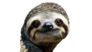 Friendly sloth relaxing outdoors png