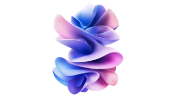 Abstract sculpture in calming colors and curves png