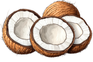 Fresh coconuts for culinary delights png
