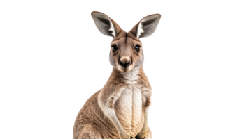 Kangaroo sits gracefully in a studio setting png
