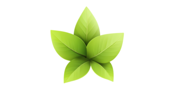 Green leaves arranged in a circular pattern png