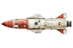 Rocket design with red and white color scheme png