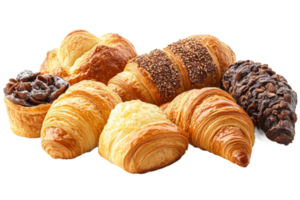 Freshly baked pastries arranged on a platter png