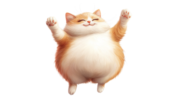 froh Orange Katze feiern png