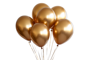 Golden balloons add a festive touch png