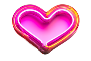 Pink neon heart for special occasions png